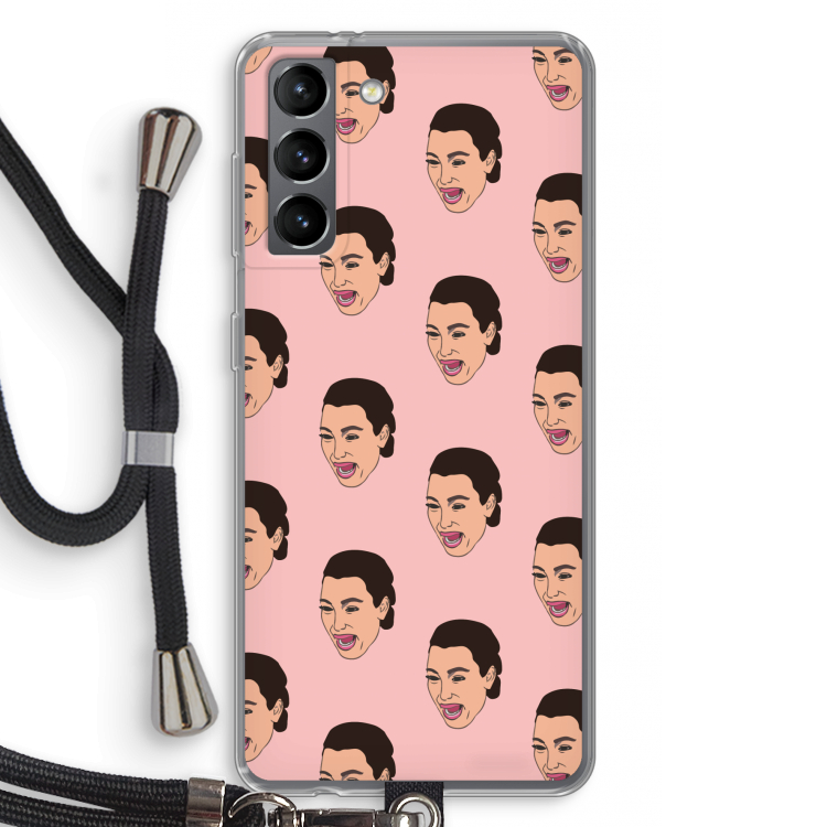 Ugly Cry Call: Samsung Galaxy S21 Transparant Hoesje met koord