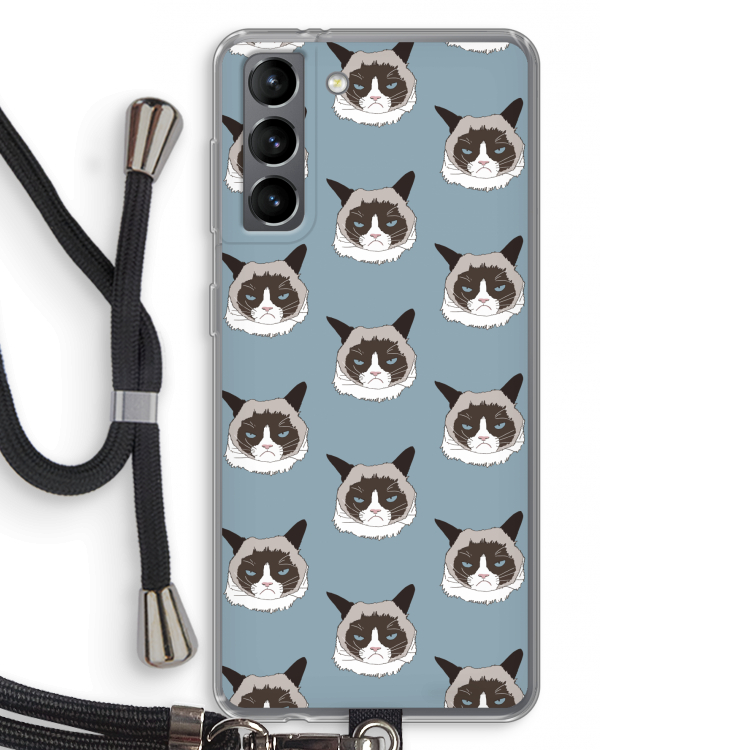 It's a Purrr Case: Samsung Galaxy S21 Transparant Hoesje met koord