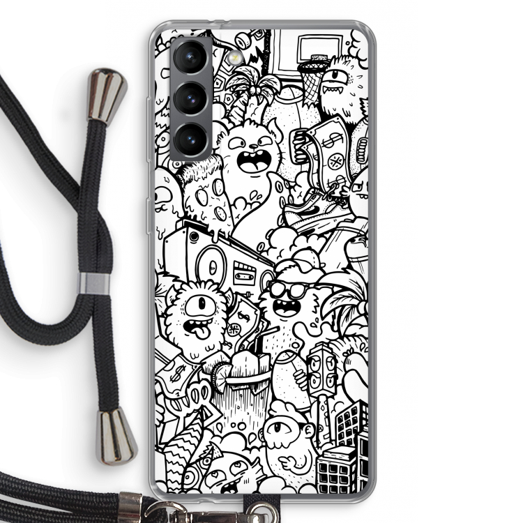 Vexx City #2: Samsung Galaxy S21 Transparant Hoesje met koord