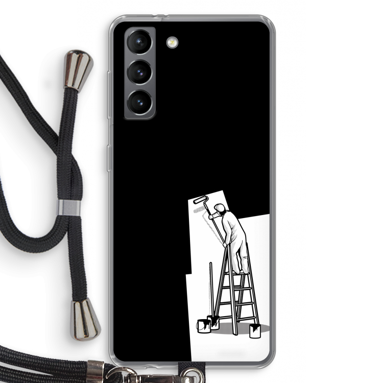 Musketon Painter: Samsung Galaxy S21 Transparant Hoesje met koord