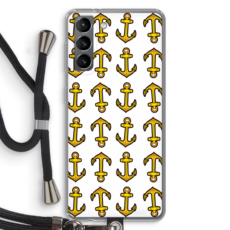 Musketon Anchor: Samsung Galaxy S21 Transparant Hoesje met koord