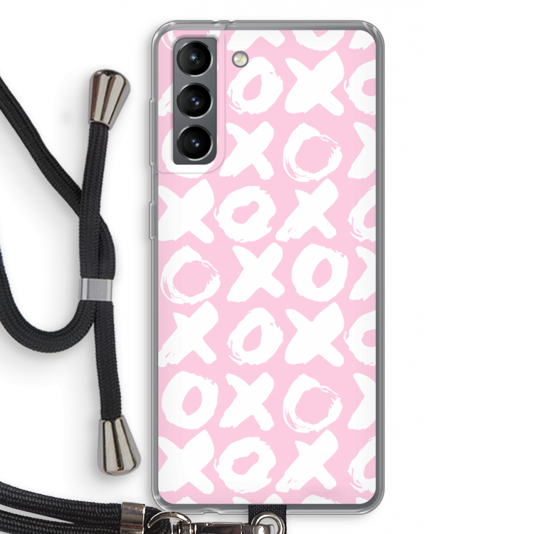 XOXO: Samsung Galaxy S21 Transparant Hoesje met koord