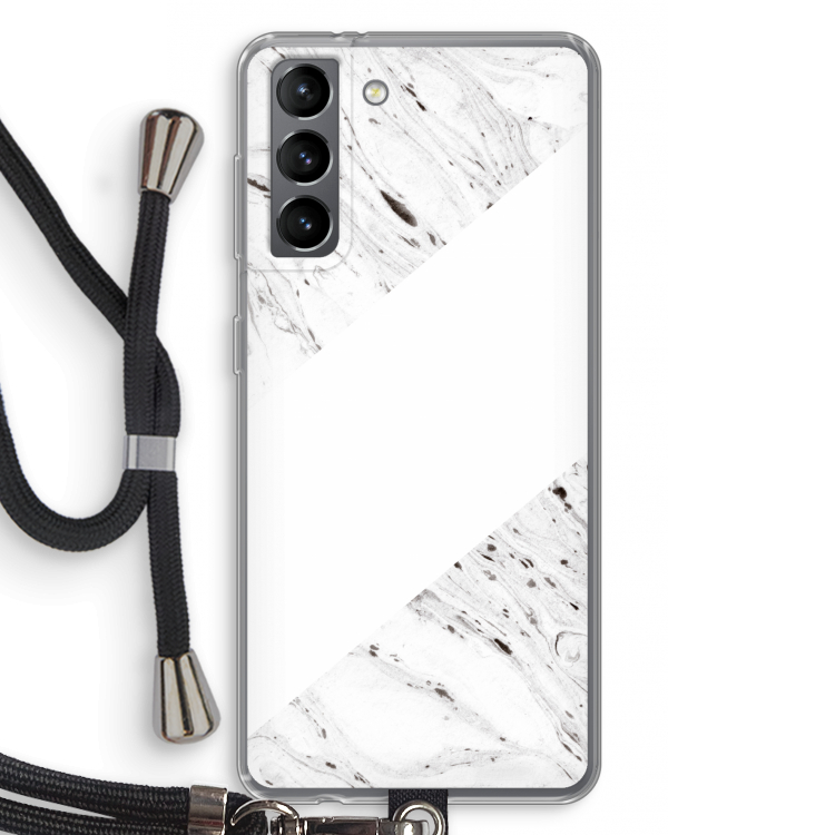 Biggest stripe: Samsung Galaxy S21 Transparant Hoesje met koord