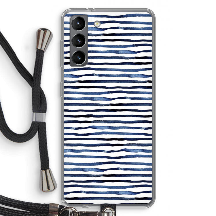 Verrassende lijnen: Samsung Galaxy S21 Transparant Hoesje met koord