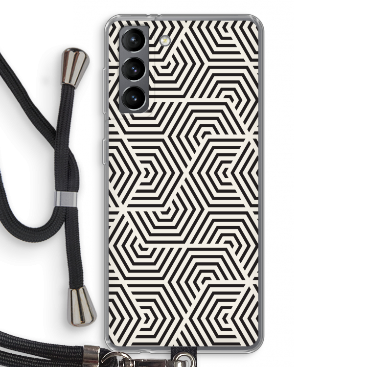 Magic pattern: Samsung Galaxy S21 Transparant Hoesje met koord