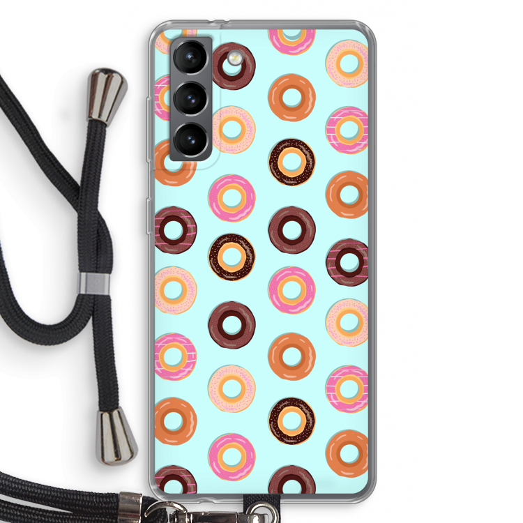 Donuts: Samsung Galaxy S21 Transparant Hoesje met koord