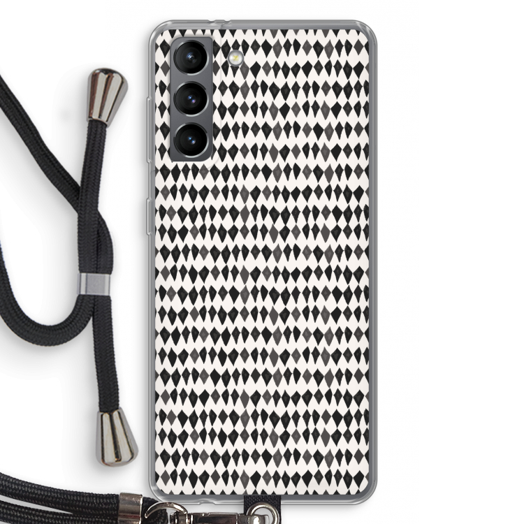 Crazy shapes: Samsung Galaxy S21 Transparant Hoesje met koord