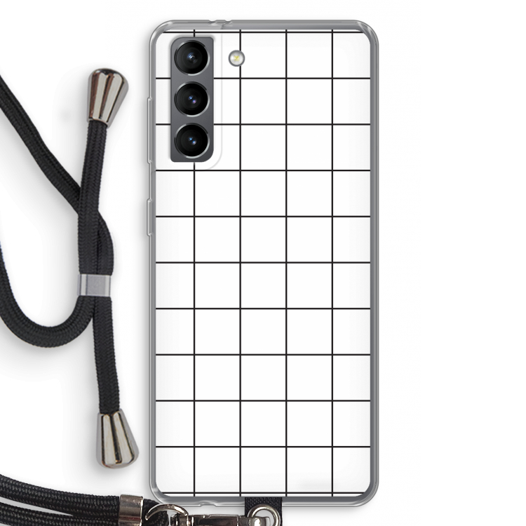 Rooster: Samsung Galaxy S21 Transparant Hoesje met koord