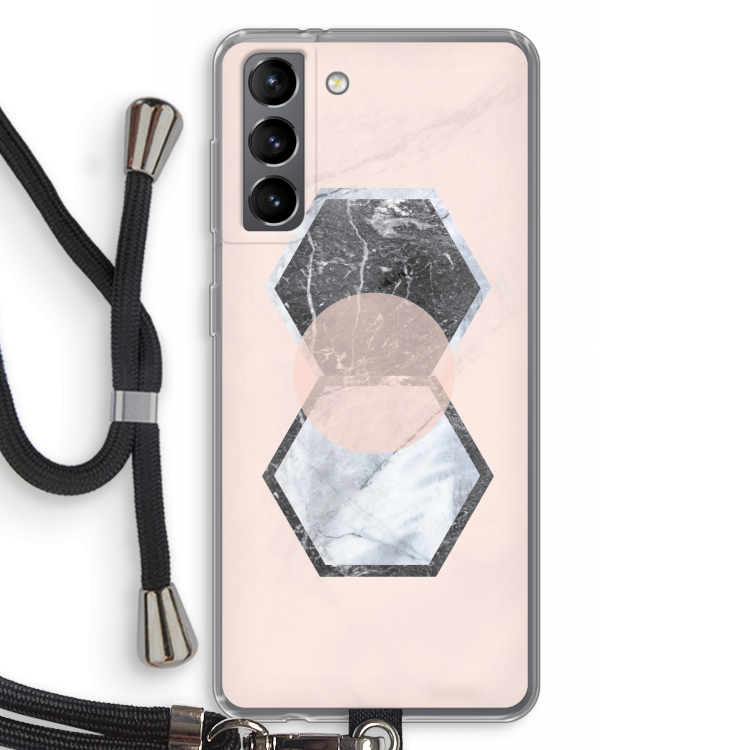 Creatieve toets: Samsung Galaxy S21 Transparant Hoesje met koord