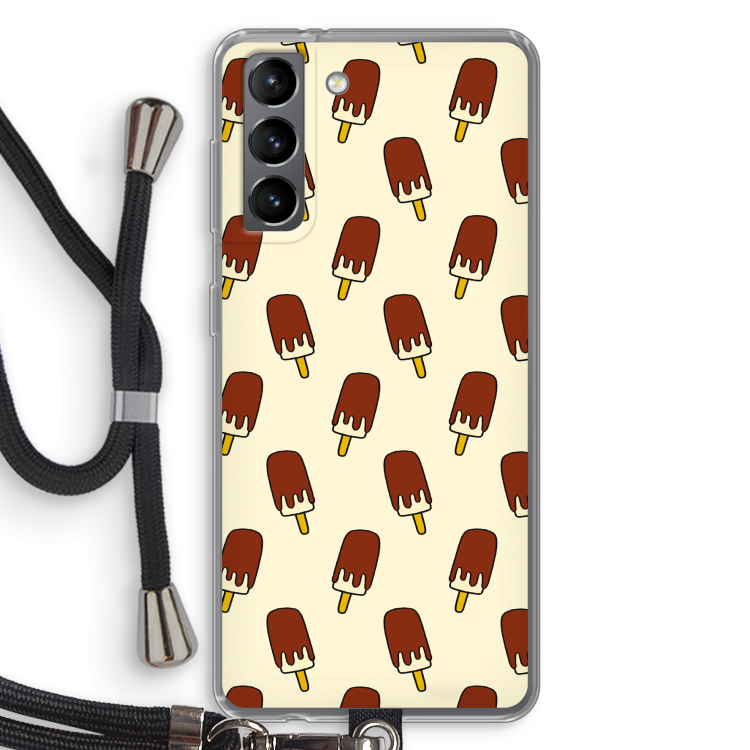 Yummy: Samsung Galaxy S21 Transparant Hoesje met koord