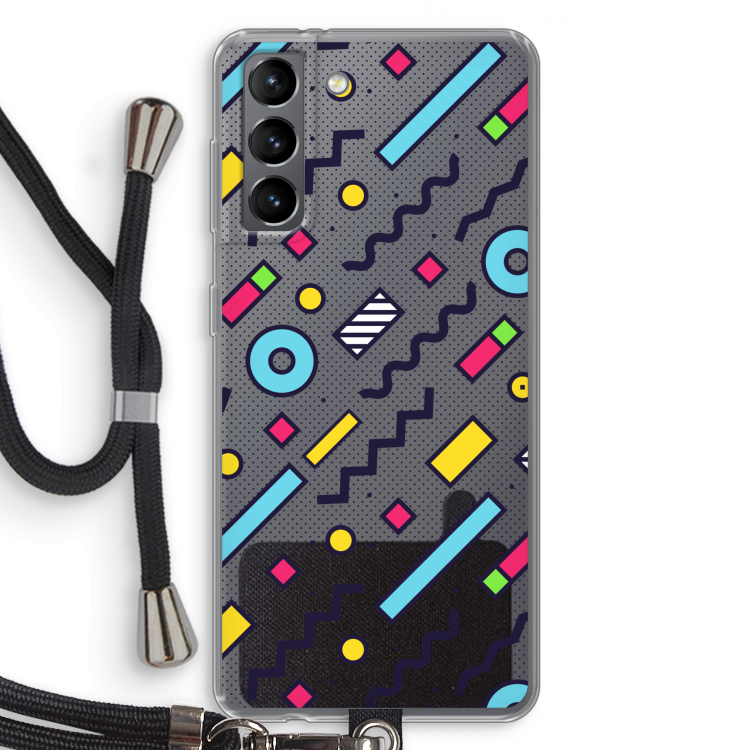 8-bit N°8: Samsung Galaxy S21 Transparant Hoesje met koord