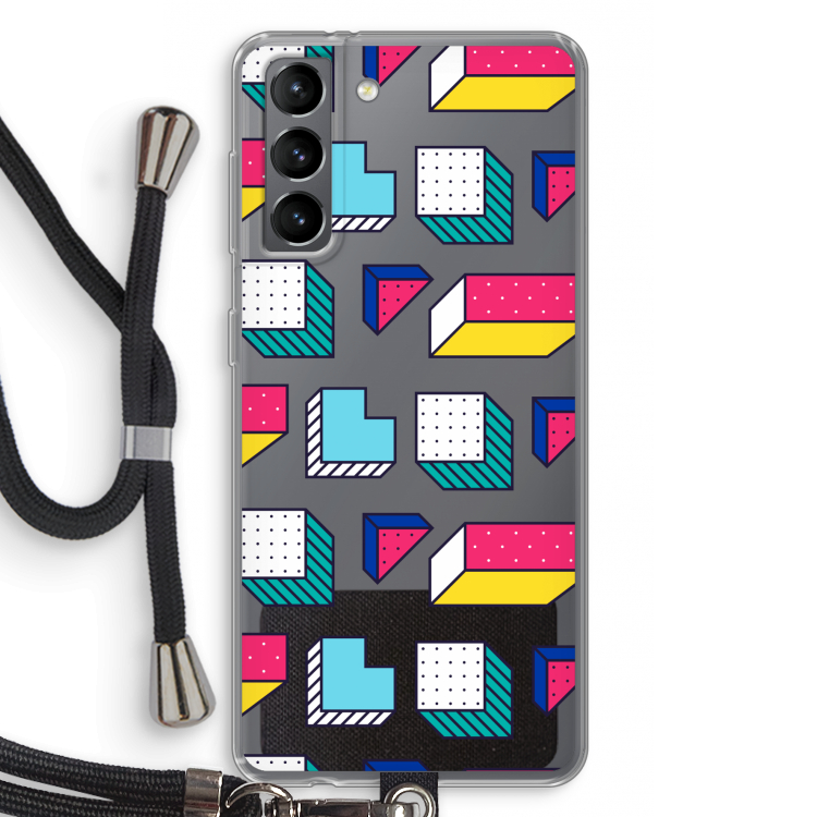 8-bit N°7: Samsung Galaxy S21 Transparant Hoesje met koord