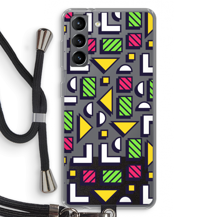 8-bit N°4: Samsung Galaxy S21 Transparant Hoesje met koord