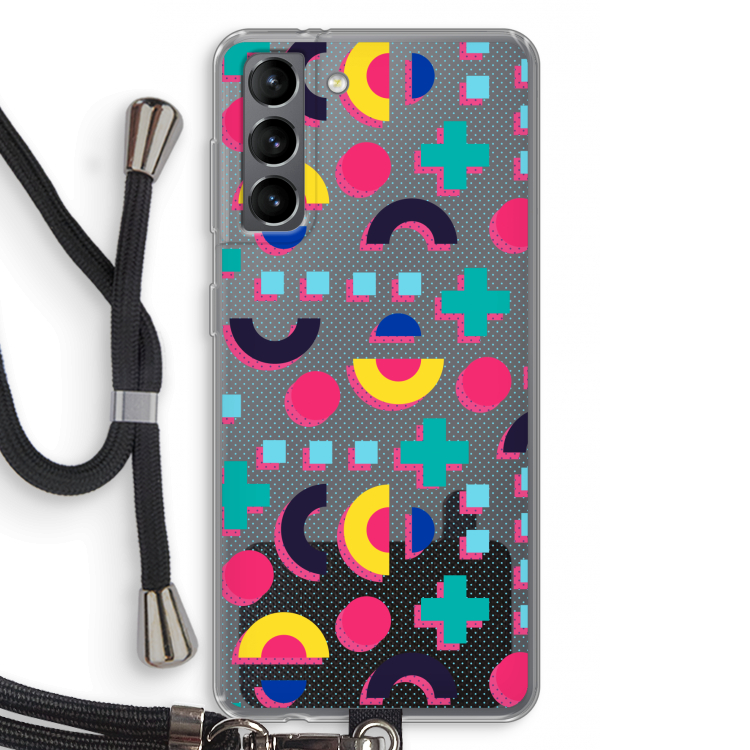 8-bit N°2: Samsung Galaxy S21 Transparant Hoesje met koord