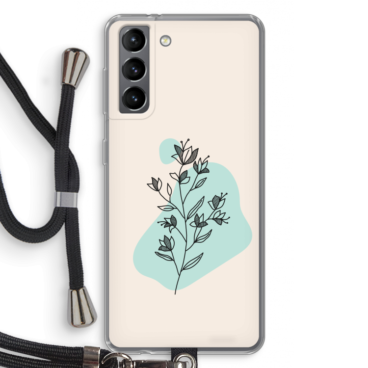 Violets are blue: Samsung Galaxy S21 Transparant Hoesje met koord