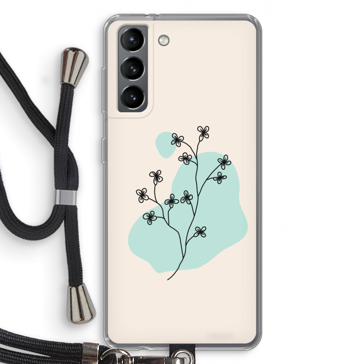Love your petals: Samsung Galaxy S21 Transparant Hoesje met koord
