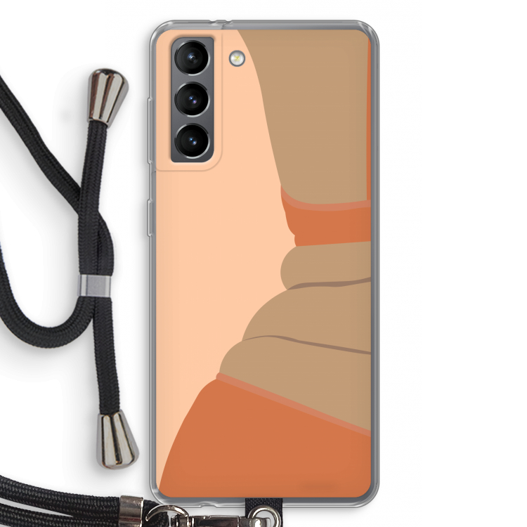 Bikini: Samsung Galaxy S21 Transparant Hoesje met koord