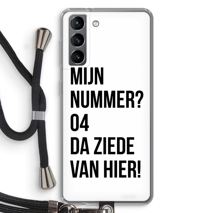 Da ziede van hier: Samsung Galaxy S21 Transparant Hoesje met koord