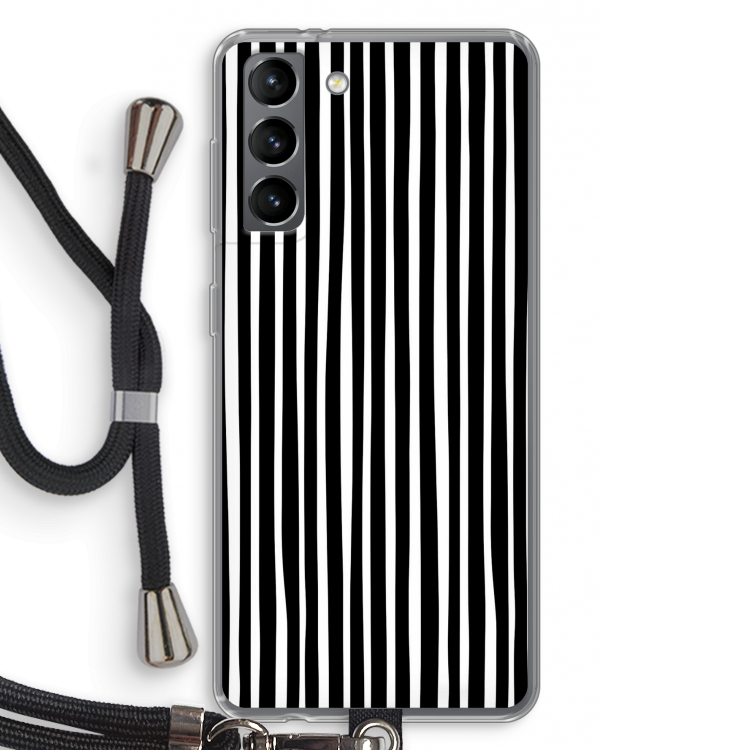 Stripes: Samsung Galaxy S21 Transparant Hoesje met koord
