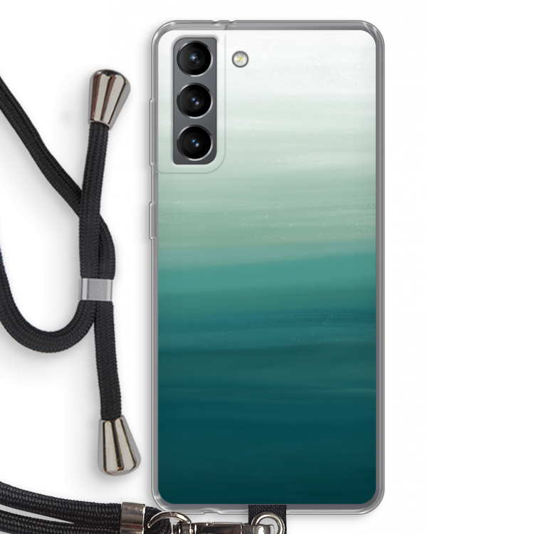 Ocean: Samsung Galaxy S21 Transparant Hoesje met koord