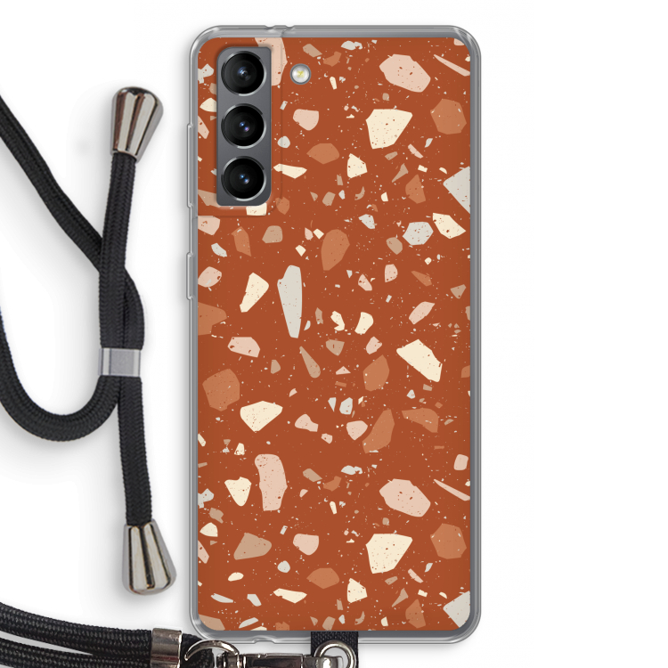 Terrazzo N°22: Samsung Galaxy S21 Transparant Hoesje met koord
