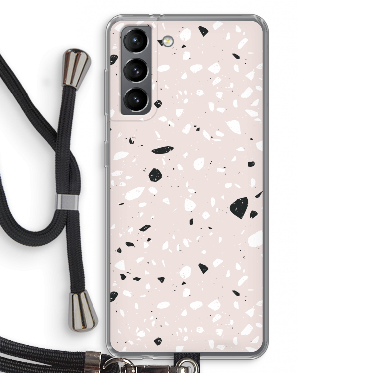 Terrazzo N°20: Samsung Galaxy S21 Transparant Hoesje met koord