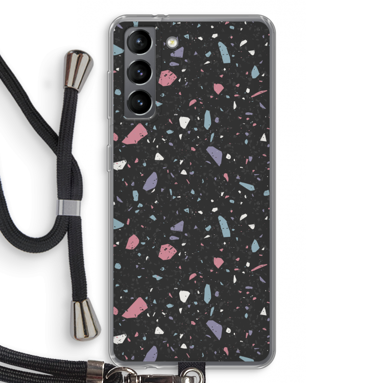 Terrazzo N°16: Samsung Galaxy S21 Transparant Hoesje met koord