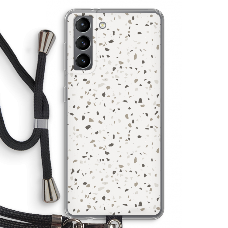 Terrazzo N°14: Samsung Galaxy S21 Transparant Hoesje met koord