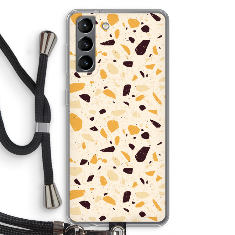 Terrazzo N°13: Samsung Galaxy S21 Transparant Hoesje met koord