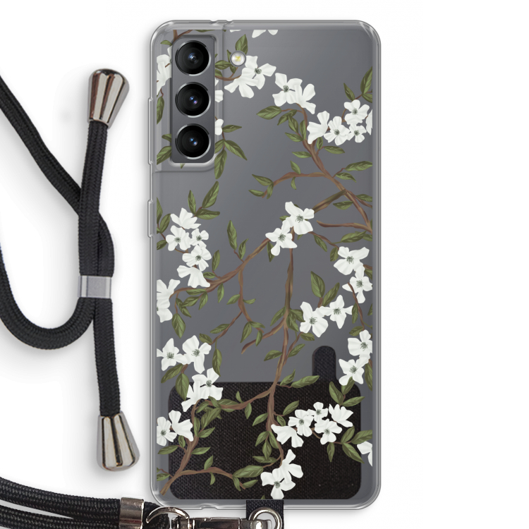 Blossoming spring: Samsung Galaxy S21 Transparant Hoesje met koord