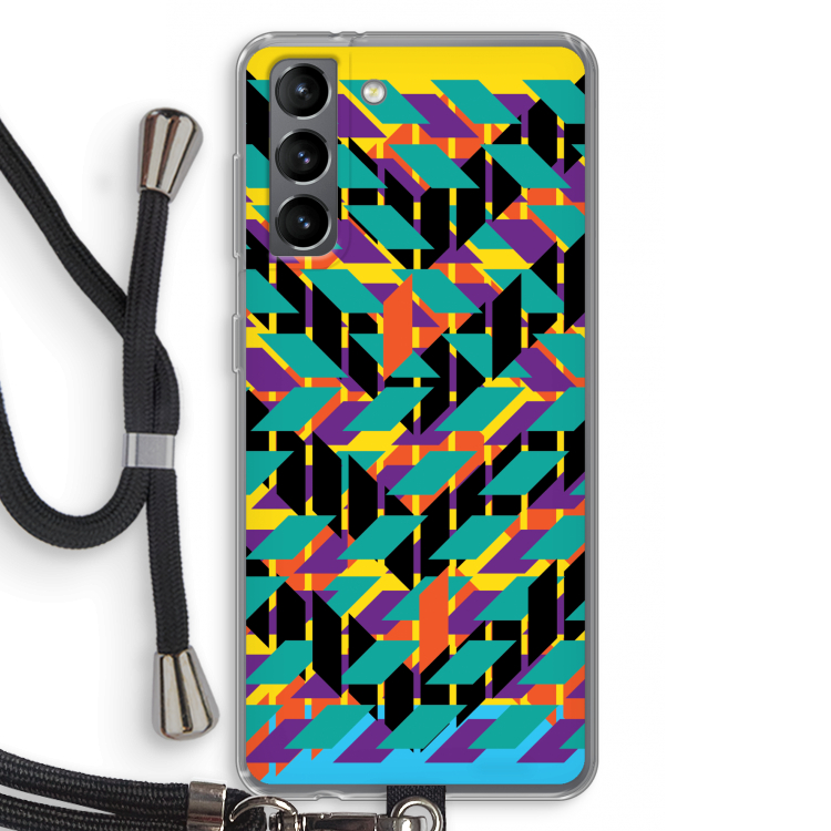 Skew Bee 1: Samsung Galaxy S21 Transparant Hoesje met koord