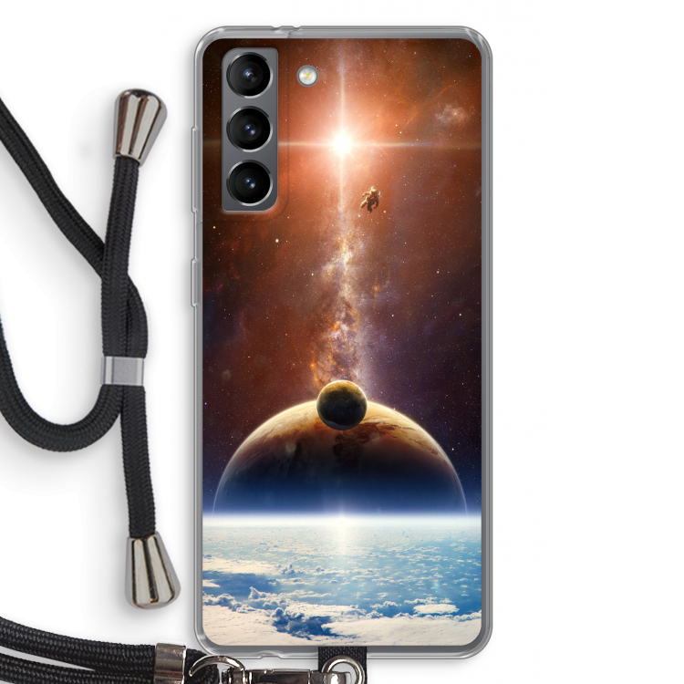 Omicron 2019: Samsung Galaxy S21 Transparant Hoesje met koord