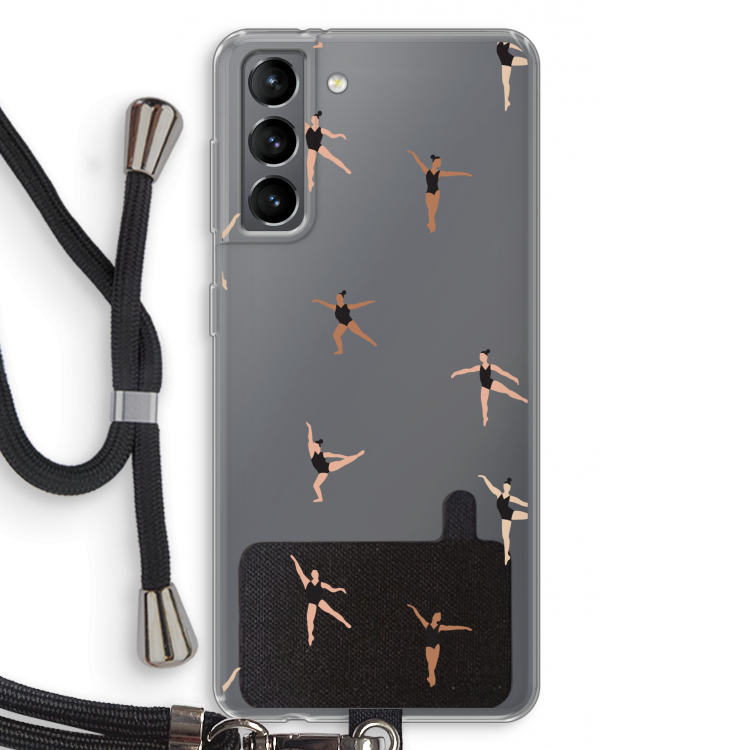 Dancing #1: Samsung Galaxy S21 Transparant Hoesje met koord