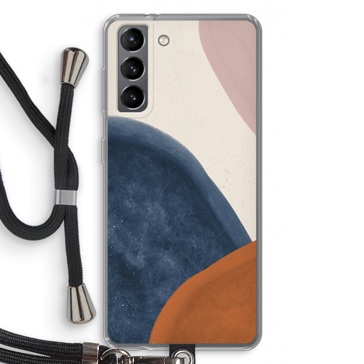 Geo #1: Samsung Galaxy S21 Transparant Hoesje met koord
