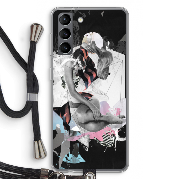 Camouflage de sommeil: Samsung Galaxy S21 Transparant Hoesje met koord