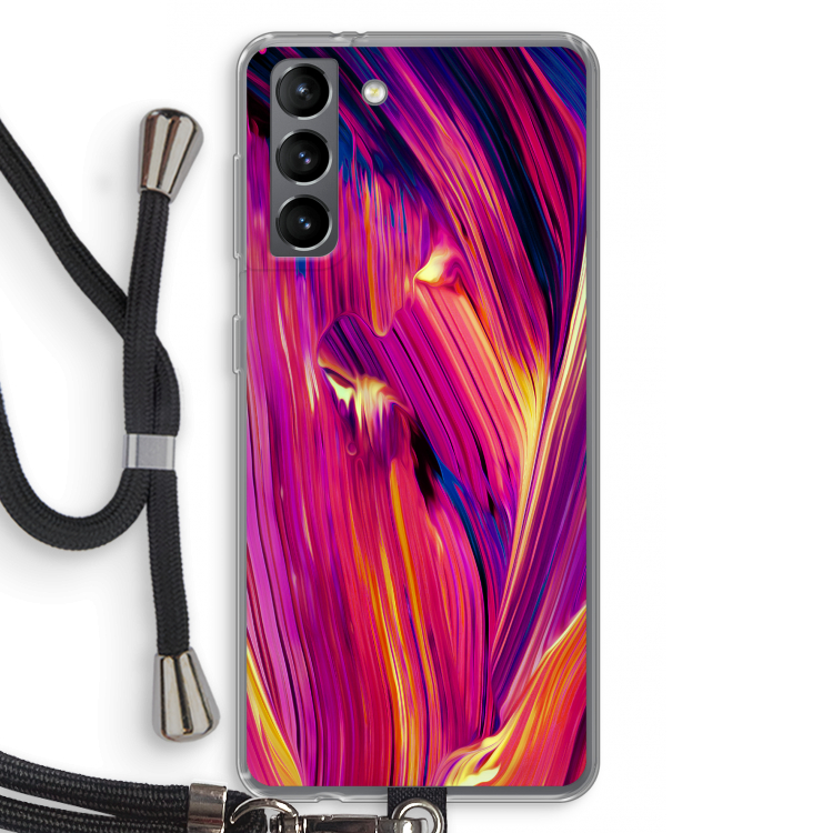 Phoenix: Samsung Galaxy S21 Transparant Hoesje met koord
