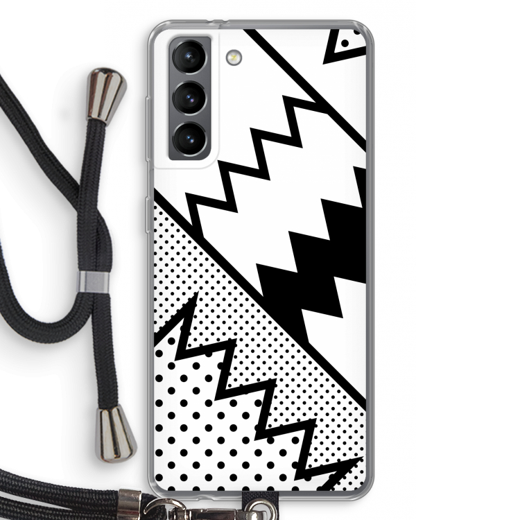 Pop Art #5: Samsung Galaxy S21 Transparant Hoesje met koord
