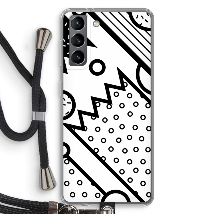 Pop Art #4: Samsung Galaxy S21 Transparant Hoesje met koord