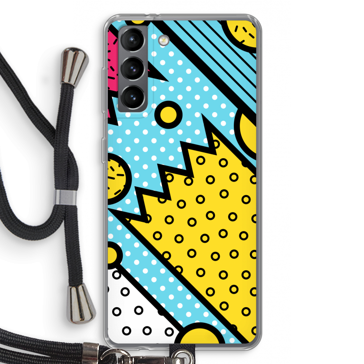 Pop Art #1: Samsung Galaxy S21 Transparant Hoesje met koord