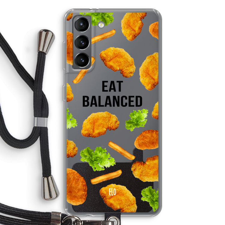 Eat Balanced: Samsung Galaxy S21 Transparant Hoesje met koord