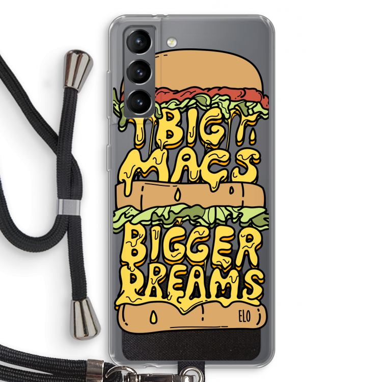 Big Macs Bigger Dreams: Samsung Galaxy S21 Transparant Hoesje met koord