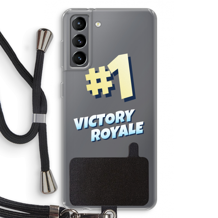 Victory Royale: Samsung Galaxy S21 Transparant Hoesje met koord