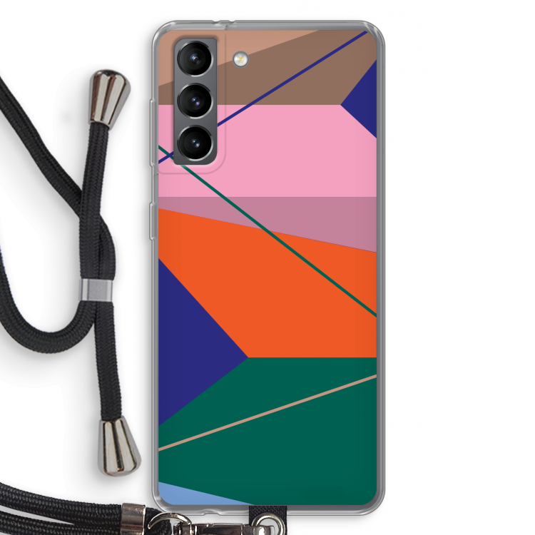 Gestalte 1: Samsung Galaxy S21 Transparant Hoesje met koord