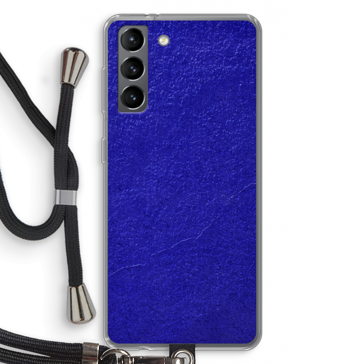 Majorelle Blue: Samsung Galaxy S21 Transparant Hoesje met koord