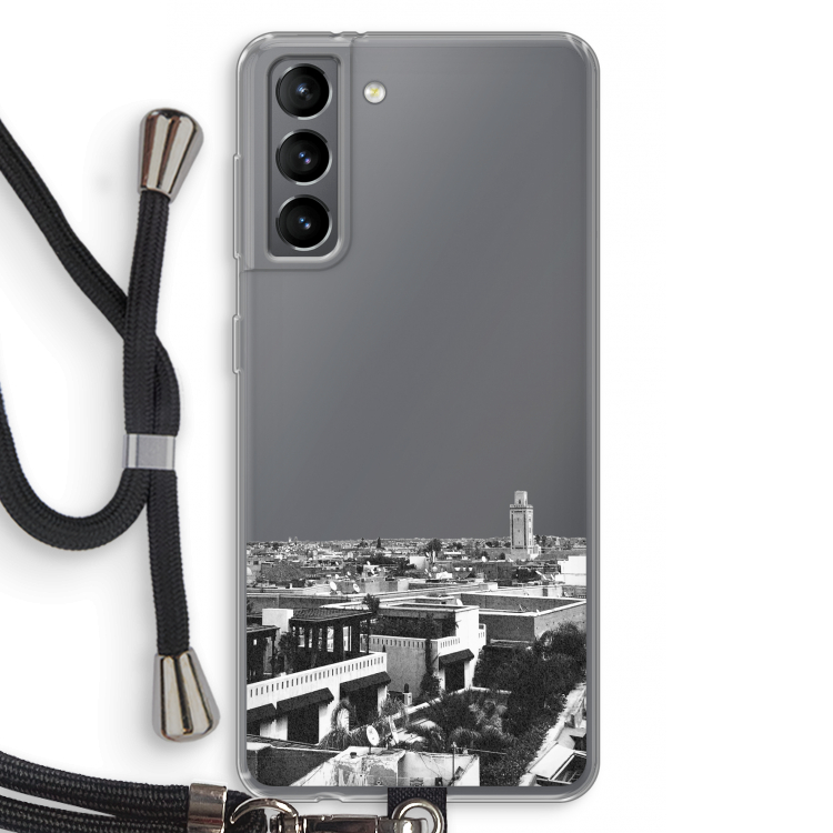 Marrakech Skyline : Samsung Galaxy S21 Transparant Hoesje met koord