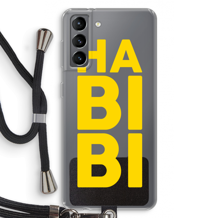 Habibi Majorelle : Samsung Galaxy S21 Transparant Hoesje met koord
