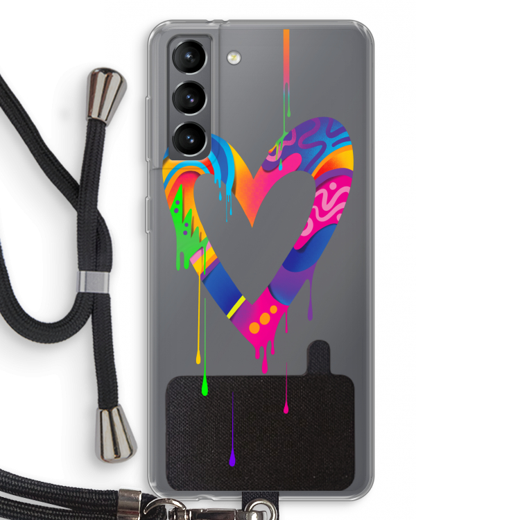 Melts My Heart: Samsung Galaxy S21 Transparant Hoesje met koord
