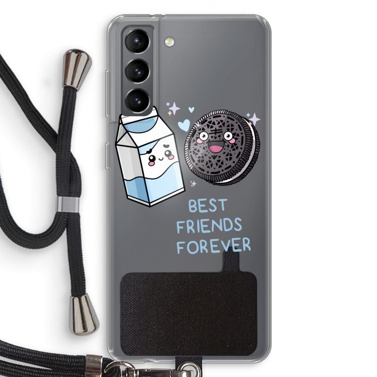 Best Friend Forever: Samsung Galaxy S21 Transparant Hoesje met koord