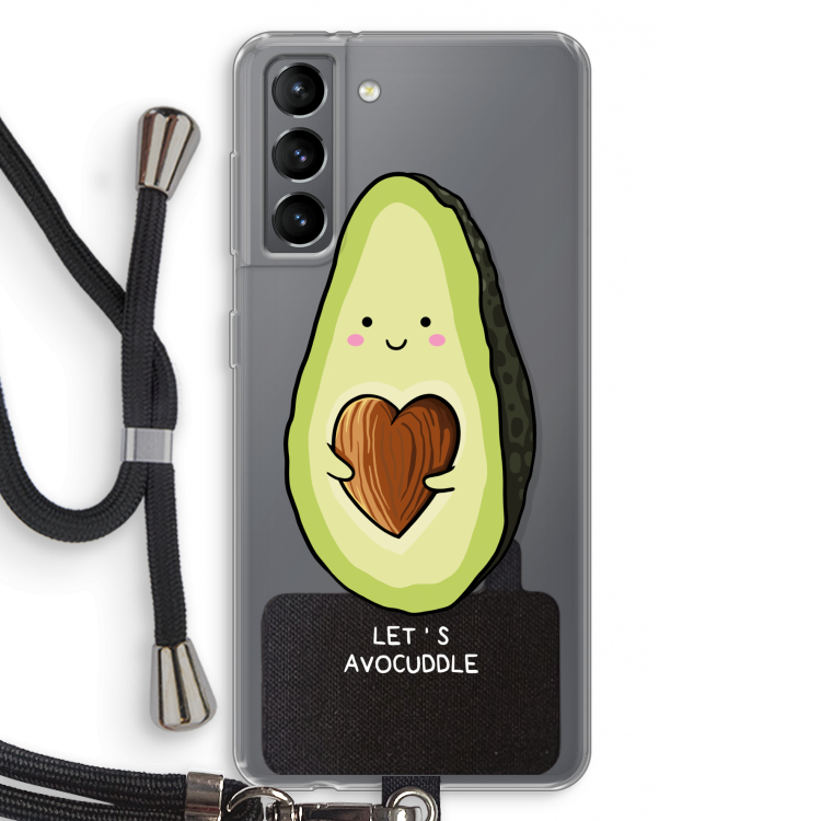 Avocuddle: Samsung Galaxy S21 Transparant Hoesje met koord