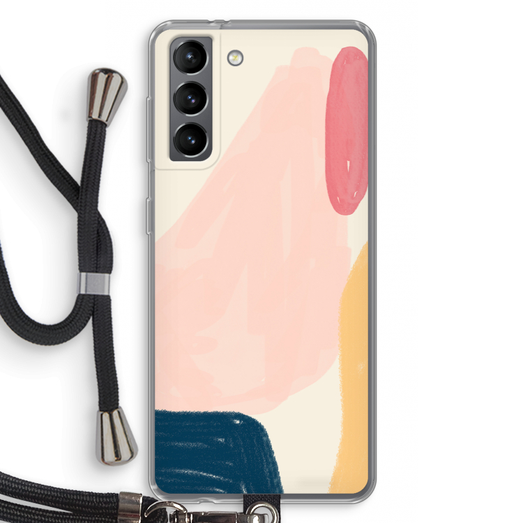 Saturday Flow: Samsung Galaxy S21 Transparant Hoesje met koord